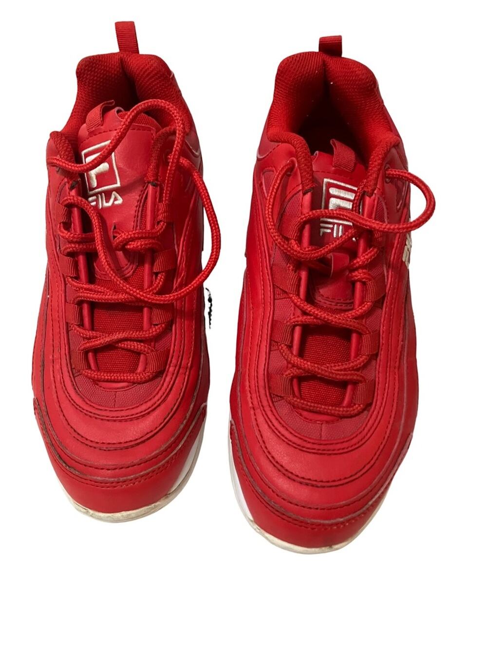Fila Bold Red Women's Athletic Lace-Up Sneakers